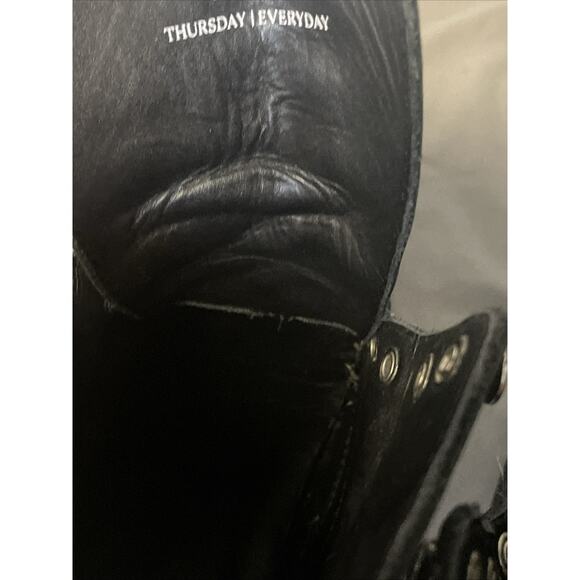 Thursday Boot Co President Black Matte Leather Men\'s Size 13 Lace Up Boots main image 10